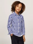 Tommy Hilfiger Kids' Small Check Regular Shirt, Red Buffalo Check