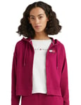 Tommy Hilfiger Womens 85 Full Zip Hoodie Top - Red material_cotton - Size Medium