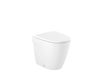 Roca A347687000 Tasse murale Adosada Mur, Rimless, double évacuation Collection Ona, Hauteur 420 mm, Blanc (siège non inclus)