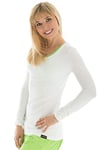 Winshape WS1 Tee-Shirt à Manches Longues pour Femme Coupe étroite pour Loisirs et Sport XL Blanc - Blanc