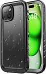 SPORTLINK Coque pour iPhone 15 Plus Étanche Antichoc - 360 degres Incassable Militaire Rigide Intégrale Case/Bumper [IP68 Waterproof/Imperméable] Antipoussière [avec Protection Camera+Écran]-Noir 6,7"