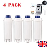 4Packs Water Filter For DeLonghi Dinamica ECAM350.55.B ECAM 350.55.SB ECAM37095T