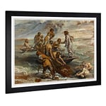 Big Box Art Framed Print of Peter Paul Rubens The Miraculous Fish Drought Design | Wall Art Picture| Home Decor for Kitchen, Living Room, Bedroom, Hallway, Black, A2 / 24.5x18 Inch / 62x45cm