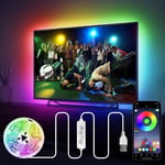 HOUHUI LED Light Strip for 32-65In TV2Pcs 4M RGB LED Strip Lights for TV Back...