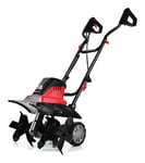 Costway - Motobineuse Électrique 1500W/Profondeur de Travail 22CM Largeur de 43CM avec Poignée Pliable et Roues Réglables 6 Lames pour Jardinage et