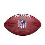 WILSON Ballon Football Américain NFL The Duke, Taille officielle de la NFL, cuir Horween 100%, Brun