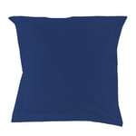 Essix - Taie d'oreiller Royal Line Percale de Coton Bleu nuit 50 x 70 cm