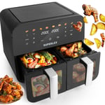 SUPERLEX 9L Air Fryer Oven 8-in-1 Healthy Roast OilFree Digital Cooking Timer XL