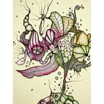 Artery8 Abstract Pollen Season Flower Painting Premium Wall Art Canvas Print 18X24 Inch