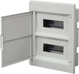 Unitec 40627 Petite armoire de distribution encastrable 2 rangées avec porte et protection IP 30