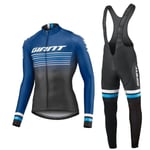 2023 GIANT Cykeltröja Set Höst Långärmad Ropa Ciclismo Cykelkläder för män Cykelkläder MTB Road Bike Suit Maillot Sky Blue XL