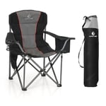 LET'S CAMP Folding Camping Chair Oversized Heavy Duty Padded Outdoor Chair with