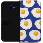 Lommeboketui til Samsung Galaxy J6+ med Stekte egg motiv