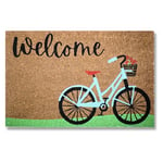 KOKO DOORMATS Paillasson extérieur Entree | Tapis Entree Exterieur, Coco Base antidérapant en PVC | paillasson Exterieur Entree Original antiderapant et Absorbant | Vélo | 40x60 cm