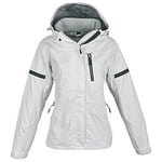 Blackwolf Outdoor Veste Coupe-Vent pour Femme en matériau Shell Colonne d'eau 30 000 mm Respirabilité 6 500 MVP Coupe-Vent Capuche Amovible pour Femme (S – Blanc)