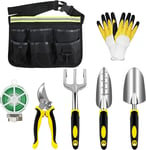 Kit De Jardinage Adulte Avec Ceinture Porte-Outils, Outils De Jardinage En Alu