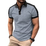 Polo Homme Uni De Sport Golf Tennis Manche Courte Fit Grande Vêtements Masculin Wx6