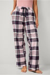 Ellos Collection - Pyjamasbyxor Fanni i flanell - Rosa