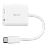 Belkin Rockstar 3,5mm Audio + USB-C lading Adapter