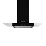 Russell Hobbs 90cm Flat Glass Chimney Cooker Hood - Black RHFGCH901B