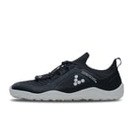 VIVOBAREFOOT Primus Trail Knit FG Chaussures Tout-Terrain Respirantes pour Homme avec Semelle Ferme, Blanc Obsidienne, 44 EU Large