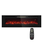 Cheminée décorative Klarstein avec flammes LED - 1800 W - Télécommande - Minuterie