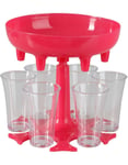 Rosa - Shot Dispenser og 6 Shotglass