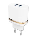 Power Charger for Realme 13 4G erittäin tehokas ja nopea 2X USB 5V / 2.1A + 1A täysin turvassa