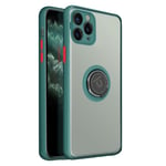 Case for IPhone 11 Pro Bi-material Metal Ring Support - green