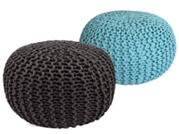 Golvkudde Sittpall pouf set 2 St. Ø 55 cm h 37 cm