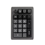 EPOMAKER EK21 Via Number Pad, Clavier numérique mécanique Hot-Swap, Bluetooth, avec KOB, programmable pour Win/Mac/Gaming (EK21 Black, Flamingo Switch)