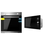 Cecotec Four Encastrable Bolero Hexa C126000 Line+ A. 2800 W, Capacité de 77 Litres, 4 Fonctions & Micro-ondes encastrable numérique et tactile GrandHeat 2500 Built-in Touch SteelBlack, 900 W