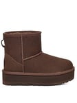 UGG Kids Classic Mini Platform Classic Boot, Brown, Size 4 Older