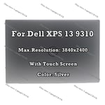 13.4" Silver Dell XPS 13 9310 UHD 4K LCD Display Touch Screen Assembly Complete