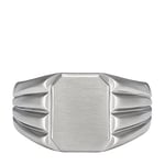 Fossil Bague pour homme Bague chevalière en acier inoxydable, JF0446704010