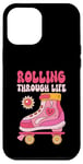 Coque pour iPhone 12 Pro Max Roller Derby Retro Vintage Design pour Femmes Roller Patinage