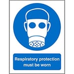 Mandatory Sign Respirator Plastic 30 x 20 cm