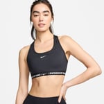 Nike Swoosh Sport-BH Medium Support Svart för Löpning - Loparshop.se - Handla nu på Loparshop.se!