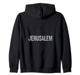 Jerusalem Vintage City Design Travel Destination Zip Hoodie