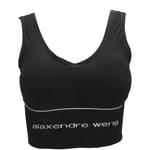 (Black）Wireless Women Padded Sports Bra Soft Breathable UBack Bra For Yoga Gym