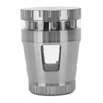 (Silver Gray)Coffee Spice Grinders Manual Spice Mill Zinc Alloy Fine Spice