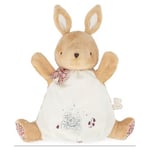 KALOO - Petites Chansons - Doudou Marionnette Lapin Cannelle - Doudou Bébé - Peluche Marionnette à Main 24 cm - Jeu d'Éveil - Dès La Naissance, K210005