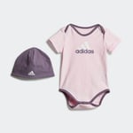 adidas Essentials Big Logo Bodysuit and Beanie Gift Set Kids