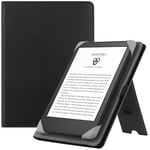 HGWALP Etui Universel pour Tout Le 6" eReaders, Folio Stand Coque Housse avec dragonne Compatible avec Paperwhite/Kobo/Tolino/Pocketook/Sony 6 Pouces E-Book Reader-Black