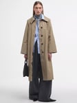 Barbour Beatrix Showerproof Trench Coat, Trench/Sky Tartan