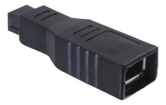 DeLOCK FireWire-adapter FW800 9-pin -> FW400 6-pin