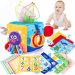 hahaland Jouet Bebe 6 Mois Mouchoirs Papier Boite, Jouet Sensoriels Montessori Papiers Froissés et Boîte à Tissus Cadeau pour Bébé 3 6 9 Mois