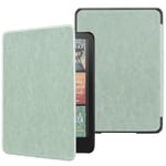 DMLuna Case for 7" Kindle Colorsoft Signature Edition (1st Gen) / Kindle Paperwhite (12th Generation) 2024 Model:SA569P, PU Leather, Lightweight Water-Safe Cover with Auto Sleep Wake, Agave Green