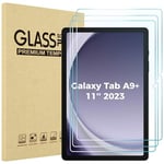 Procase 3 Verre Trempé pour Galaxy Tab A9+ Plus 11” (SM-X210/X215/X216/X218) en 2023, Film Protection d'Écran Protecteur Tablette Galaxy Tab A9 Plus 11 Pouces, Anti Rayures Sans Bulles 0.33mm 9H