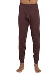 LAPASA Pantalon Thermique Homme Laine Mérinos 100% Naturelle Bas sous-Vêtement Sport Automne-Hiver M30 Bordeaux (Chaud) XXL